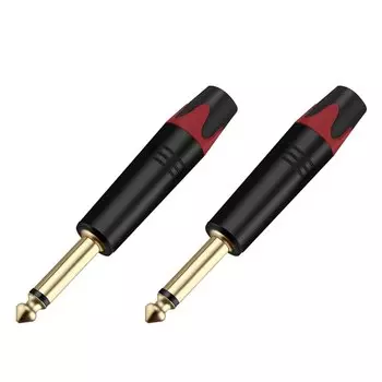 Разъемы аудио 6,35 мм R TC202 черный/красный