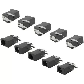 10 шт. DC002 3,5 мм x 1,3 мм разъем постоянного тока DC-002 3,5x1,3 гнездовые разъемы постоянного тока для монтажа на печатную плату