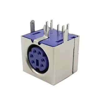 Разъемы для клавиатуры PS2 LOCHEUK, 6 контактов, 1/2/5 шт., зеленый, фиолетовый