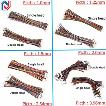 Разъемы JST/PH/XH 1.0/1.25/1.5/2.0/2.54 мм с проводом 2/3/4/5/6/7/8/10Pin