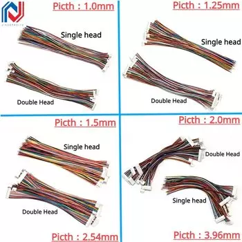 Разъемы JST/ZH/PH/XH 1.25/1.5/2.0/2.54 мм с проводом 2-12 pin