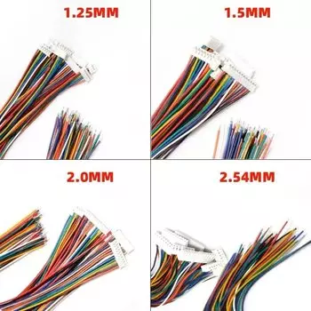 Разъемы JST/ZH/PH/XH 1.25/1.5/2.0/2.54 мм с проводом 2/3/4/5/6/7/8/10/12Pin