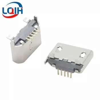 10 шт., разъем Micro USB MK5P с вертикальным креплением на краях, с поворотом на 180 °