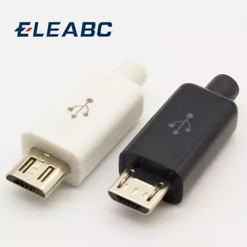 Разъемы Micro USB ELEABC 10 шт., белый, черный