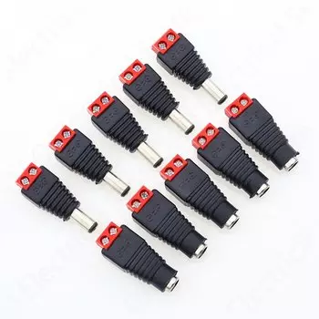 Разъемы питания DC 2.1*5.5 мм красный