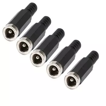 5/10 шт. DC 5,5x2,1 мм гнездовой разъем питания для сварки DC Plug Jack 5,5*2,1 мм припаянный Цилиндрический разъем для проектов «сделай сам»