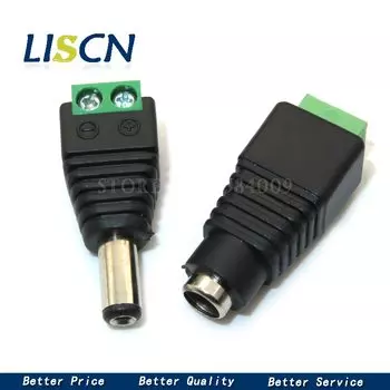 1 пара камер видеонаблюдения 2,5x5,5 5,5*2,5 мм штекер постоянного тока разъем адаптера