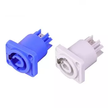 Разъемы Powercon NAC3MPA/NAC3MPB 20A/250V синие/белые 10 шт.