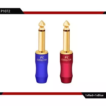 Разъемы R P1072 6,35 мм синий + красный