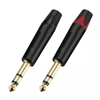 Разъемы R TC203 6,35 мм латунные черные и красные