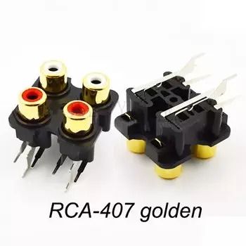 Разъемы RCA-407 Golden 2 шт.