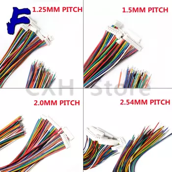 Разъемы SH/JST/ZH/PH/XH 1.0/1.25/1.5/2.0/2.54 мм с проводом 2/3/4/5/6/7/8/P Pin