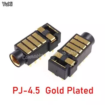 1 шт., разъем для наушников, 4,5 мм, с золотым покрытием