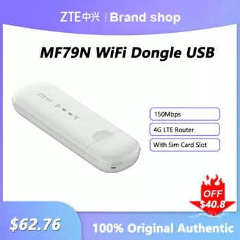Разблокированный портативный Wi-Fi модем ZTE MF79N, USB 4G, слот для Sim-карты, Cat4, Мбит/с, Беспроводной ретранслятор сигнала для дома и офиса