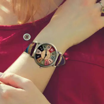 Разноцветные часы с радужным рисунком, необычные часы в стиле бохо, хиппи, замечательные часы, подарок для женщин, часы с ремешком из ПУ кожи