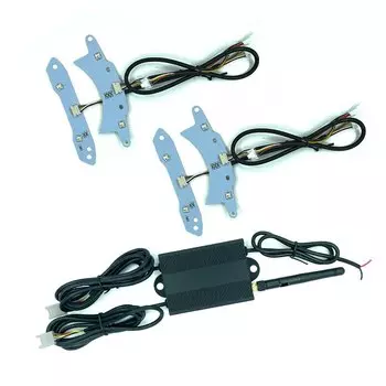 Разноцветсветодиодный светодиодные фары RGBW, печатная плата, окружающее освещение для 2015-up Dodge Challenger DRL w/смартфон с дистанционным управлением