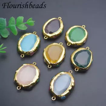 Разнообразные искусственные позолоченные застежки-крючки из натурального камня