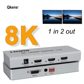 Разветвитель HDMI 1 в 2, 8 к, HDR 3D, 1x2, 4K, 120 Гц, HDMI2.1
