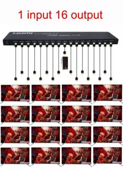 Разветвитель HDMI 1x16, 4K, 60 Гц, HDMI2.0