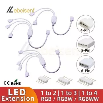 Разветвитель кабеля LEBEISENF 4/5/6-PIN для светодиодных лент