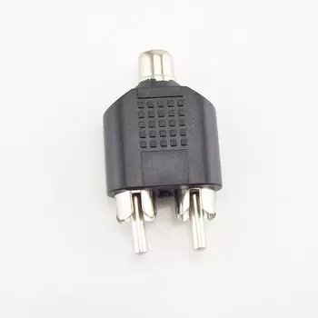 Разветвитель RCA Jack Y, 1 гнездо на 2 штекера, преобразователи для AV-аудио-видео, адаптер AV-телевидения, кабель-конвертер C2