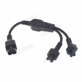 Разветвитель шнура питания IEC320 C6-2XC5 типа Y, разветвитель от C5 до C6 кабель линии электропередач до 2 способов удлинения IEC 320 C5