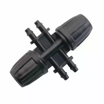 Разветвители для полива шланга Talk-Satisfied 6-ходовые черного цвета