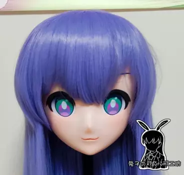 (RB1236) настраиваемый вручную полноголовый женский/девочка полимерный японский мультяшный персонаж анимаго Косплей Маска кигуруми