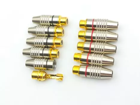 50 шт. RCA Phono In Line Sockets-гнездовой разъем