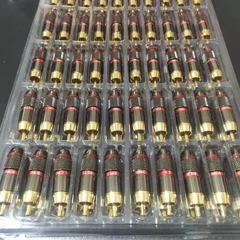 RCA разъемы DIXSG, золотые, 50 штук