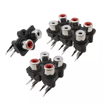 RCA женские разъемы 2 4 6 отверстий