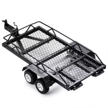 RCGOFOLLOW 1/24 металлический металлический прицеп изысканной работы, радиоуправляемый металлический прицеп для осевого FMS TRX4M SCX24 FCX24, радиоуправляемая автомобильная часть