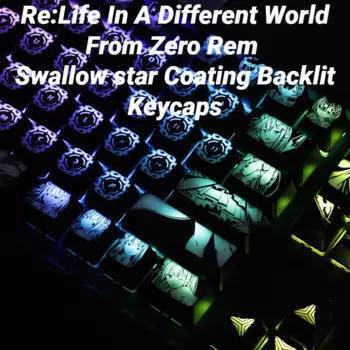 Re: жизнь в другом мире от Zero Rem DIY Ласточка звезда покрытие с подсветкой Keycaps для Corsair Razer вишня механическая клавиатура