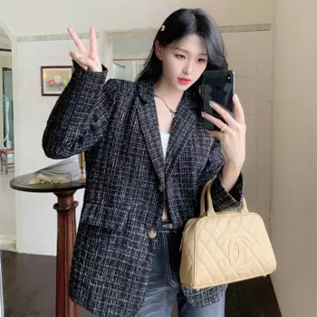 Реальная цена! Шикарный стильный костюм, куртка, осенний Новый дизайн, чувственная нишевая Ins, свободный Универсальный костюм, женский офисный Топ