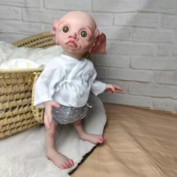 Реалистичная кукла-реборн ручной работы с эльфом, 17 дюймов