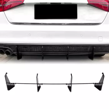 Rear Bumper Diffuser Lip Bracket For AUDI A4 B8.5 Sline 2013-2016 Sedan 4-Door Car Boot Lower Spoiler Splitter Decorative Plate