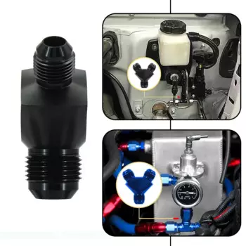 Красный, синий, черный, AN6, AN8, AN10, алюминиевый Y-образный адаптер для фитингов, адаптер Y-образного соединения масляной трубы 6AN, 8AN, 10AN