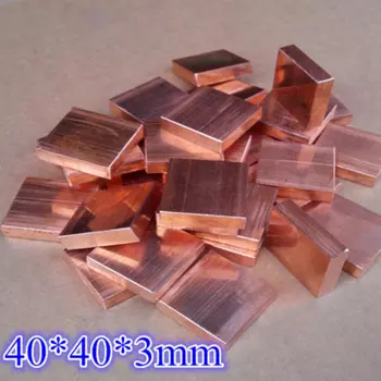 Красный медный радиатор 40*40*1 мм/3 мм/5 мм tjlslzyh