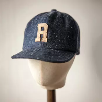 Red Tornado Neppy Denim Trucker Hat Бейсбольная кепка Letterman с мягкими полями Indigo Blue