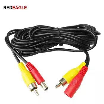 REDEAGLE CCTV RCA видео кабель 5 м 10 м 20 м 2IN1 DC in Video/аудио кабель-удлинитель для аналоговый безопасности Камера DVR Системы