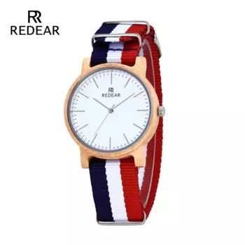 REDEAR леди часы для женщина древесины смотреть Япония кварцевый механизм женский Деревянный Наручные часы с нейлоновый ремешок для девочек подарок