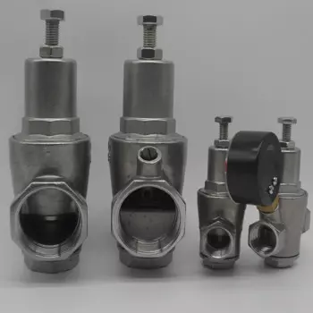 Редукционный клапан давления воды из нержавеющей стали 304 с манометром давления воды, регулятор давления воды, редукция, сброс