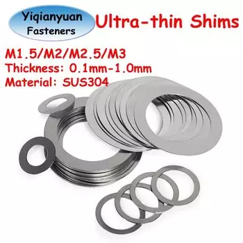 Регулировочные шайбы Yiqianyuan M1.5 M2 M2.5 M3 из нержавеющей стали