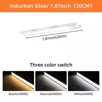 Регулируемая лампа для шкафа с датчиком движения, беспроводной светодиодный ночник, перезаряжаемая светодиодная лента для лампы, кухни, прикроватного прохода, шкафа, светильника