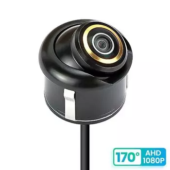 Регулируемая на 360° автомобильная камера заднего вида AHD 1080P с объективом «рыбий глаз», задняя камера автомобиля, мини-боковая/передняя/задняя камера ночного видения, обратный ход