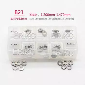 Регулируемая Shim B21 1,20 мм-1,470 мм, размер B21 1,50 мм-1,77 мм, регулировка инжектора с общей топливной магистралью, зеркальная шайба для DENSO