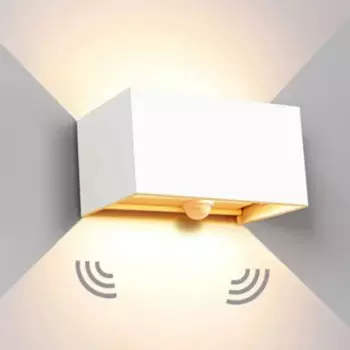 Регулируемая Водонепроницаемая настенная лампа с датчиком движения для использования в помещении и на улице
