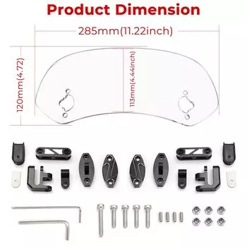 Регулируемое универсальное расширение ветрового стекла для Мотоцикла BMW R1250GS R1200GS F850GS
