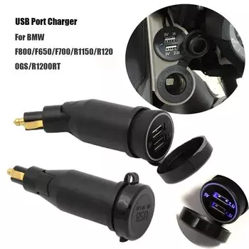 Регулируемое зарядное устройство с двумя портами USB для BMW R1200GS R1200RT F800GS F650GS F700GS ADV