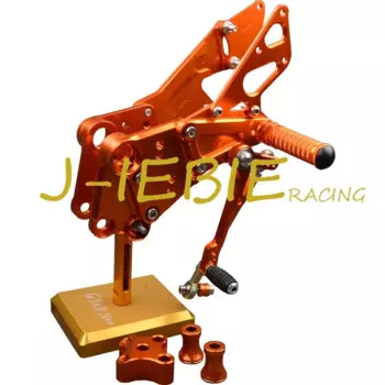Регулируемые Задние подножки для KTM DUKE 125, 200, 390, 2012, 2013, 2014, 2015, 2016, оранжевые